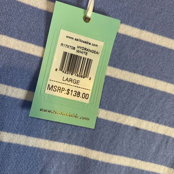 Sail To Sable lightweight Sweater Striped Nautical Dress Size Large NWT - Picture 2 of 6